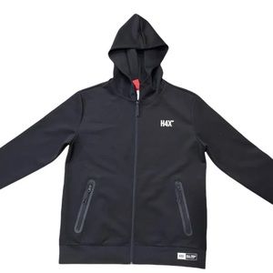 H4X Men Performance Polyester Logo Zip Up Hoodie Black Large